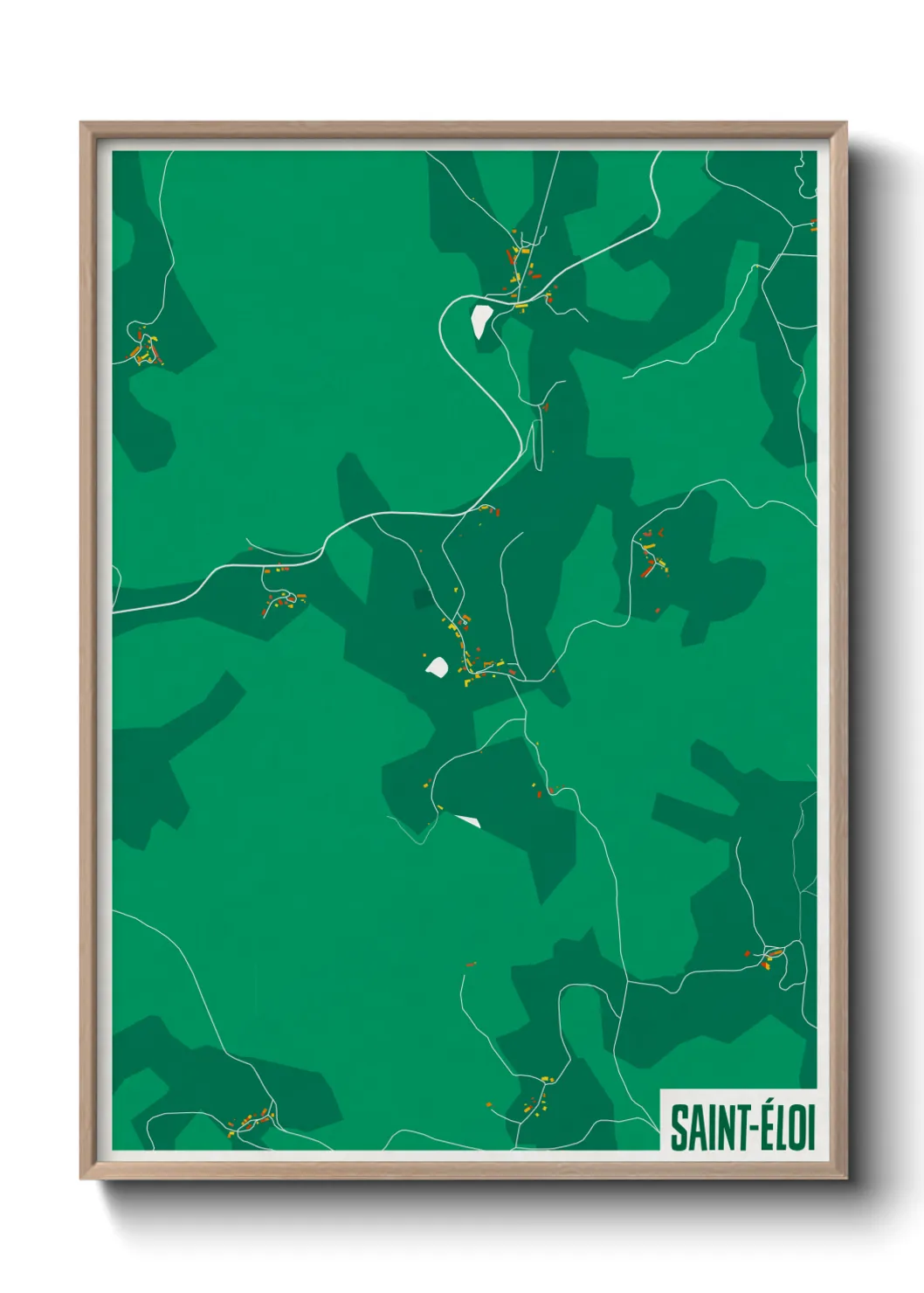 Une affiche de carte sur Saint-Éloi