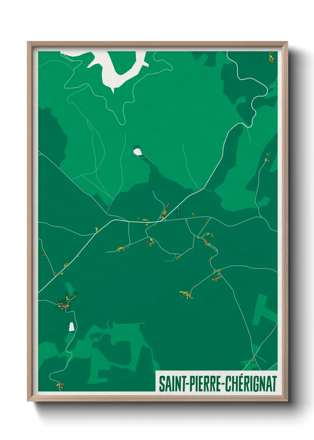 Un poster carteSaint-Pierre-Chérignat