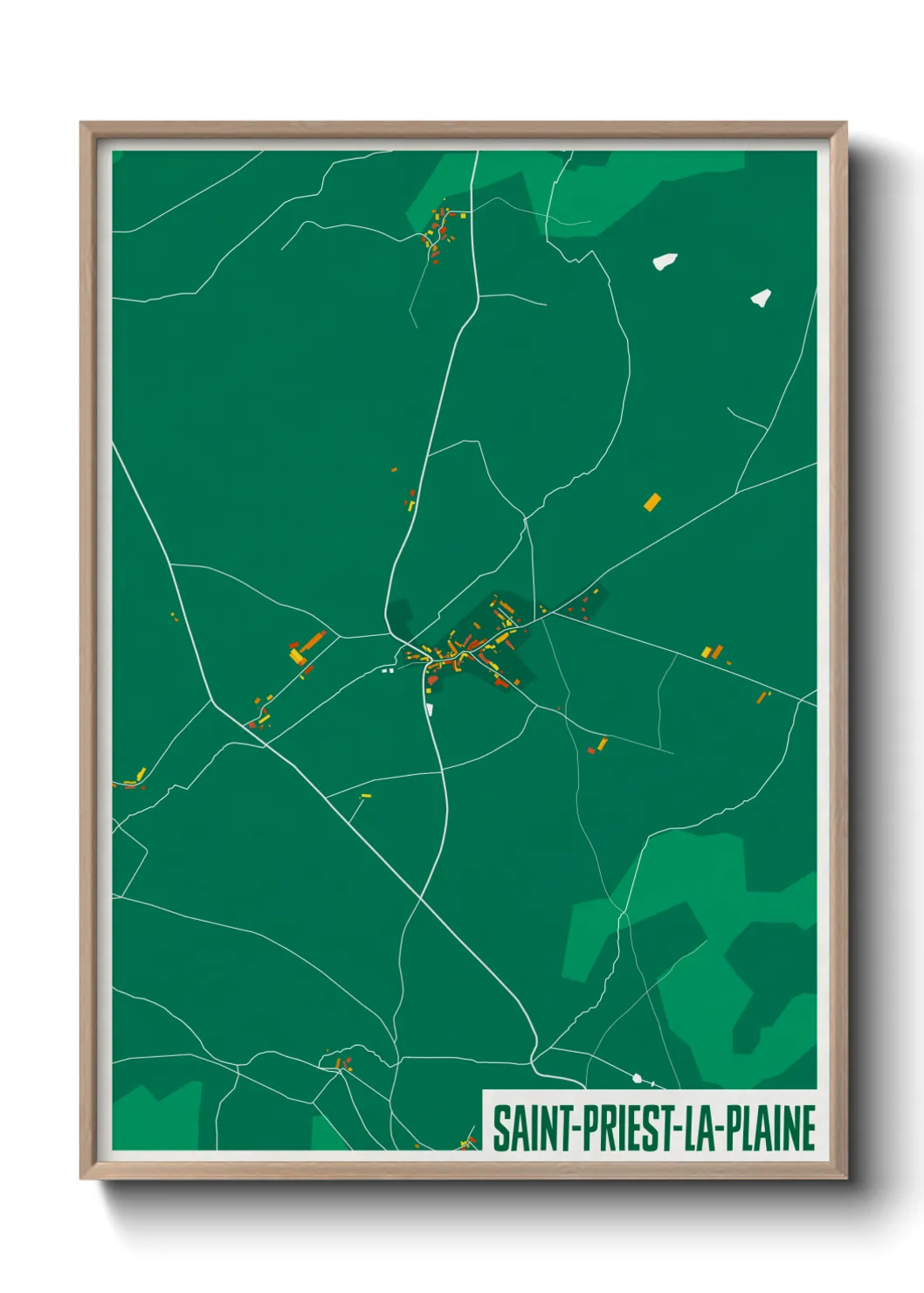 Un poster carteSaint-Priest-la-Plaine