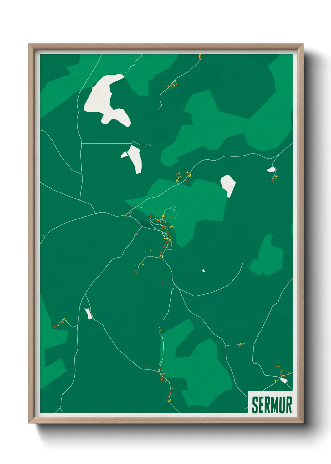 Une affiche de carte sur Sermur