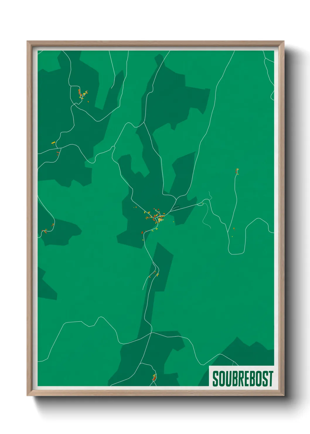 Une affiche de carte sur Soubrebost