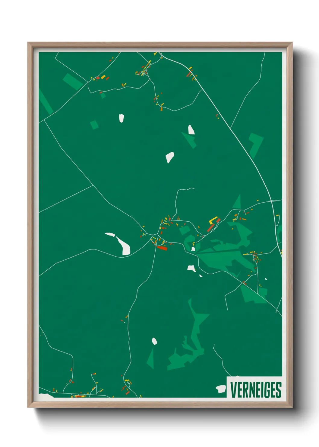 Une affiche de carte sur Verneiges