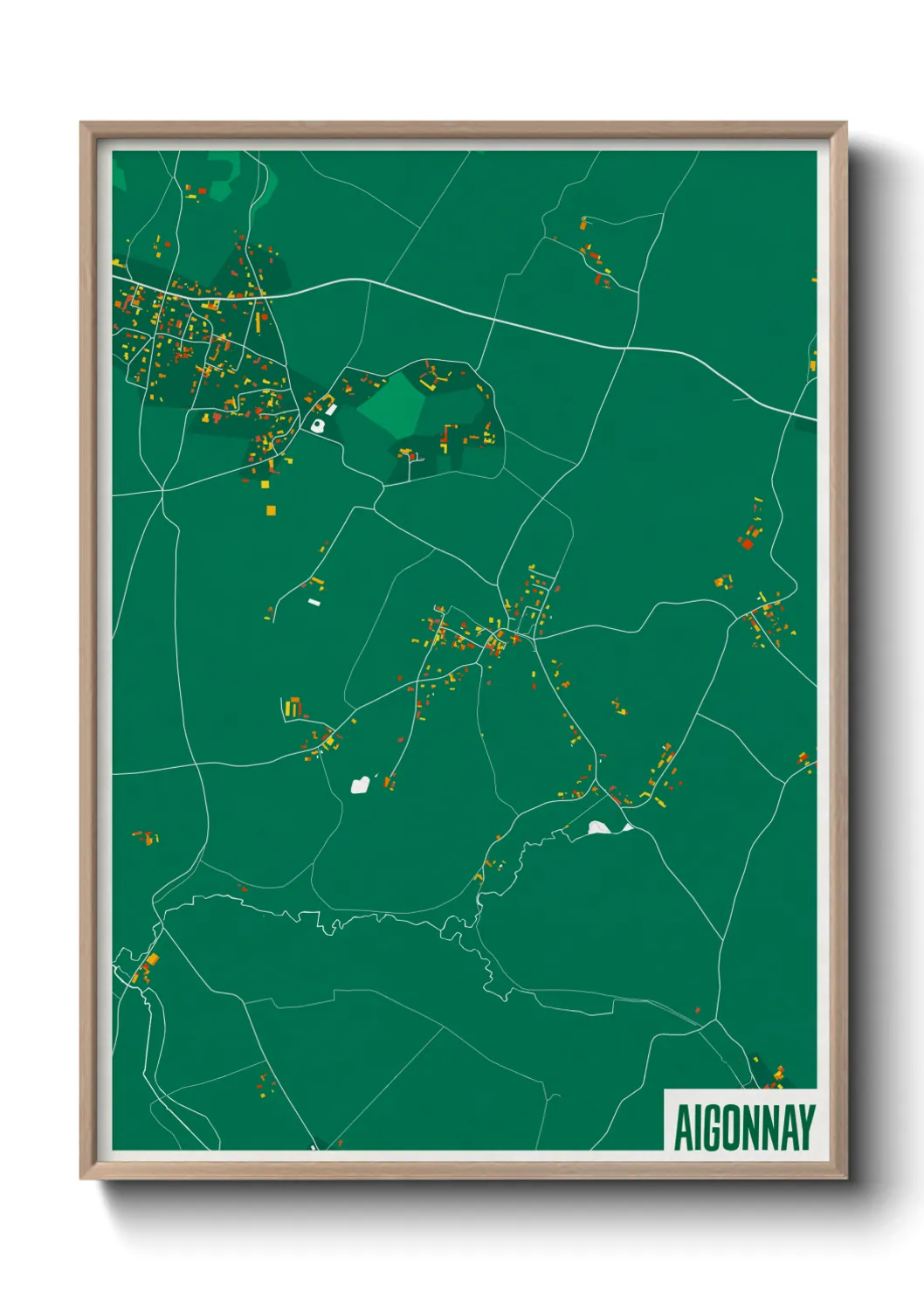 Une affiche de carte sur Aigonnay