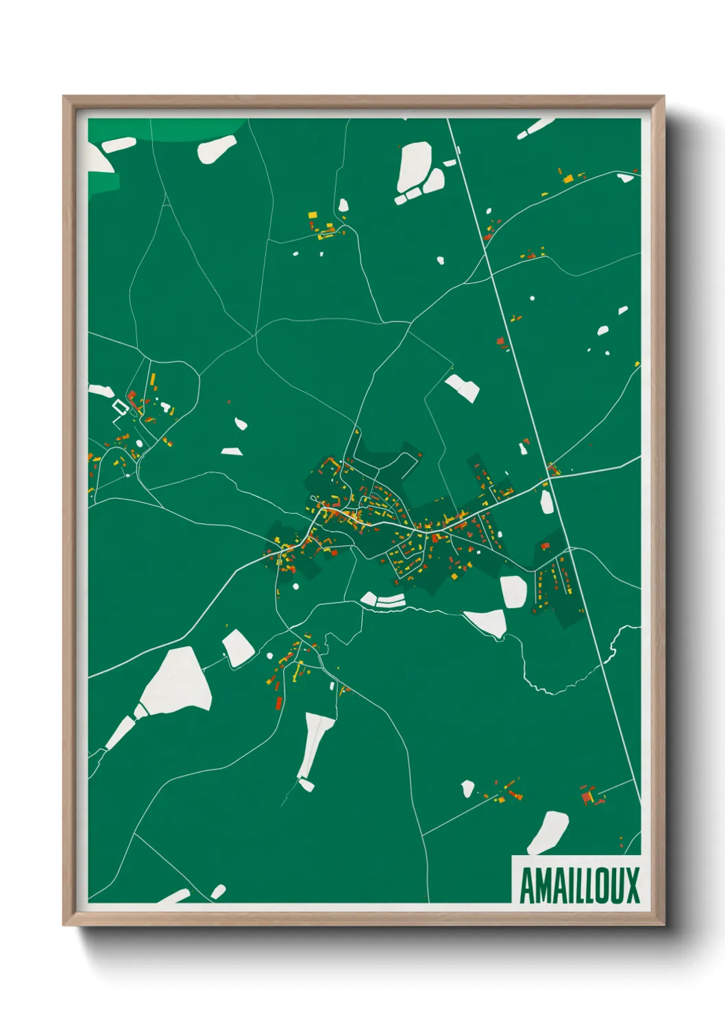 Une affiche de carte sur Amailloux