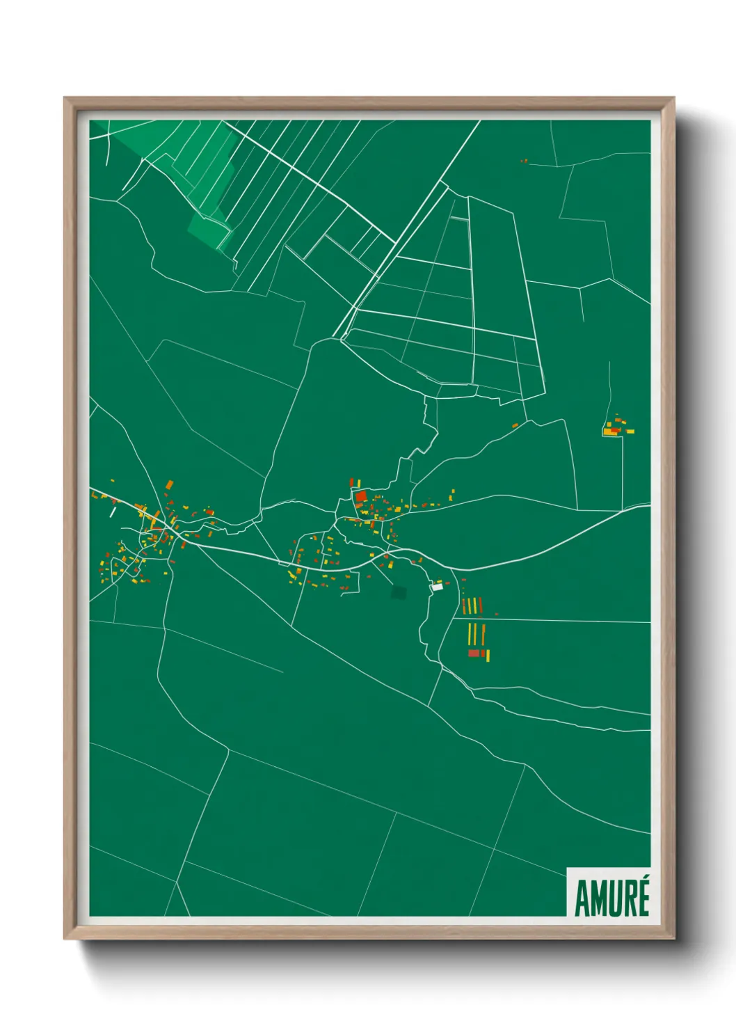 Une affiche de carte sur Amuré