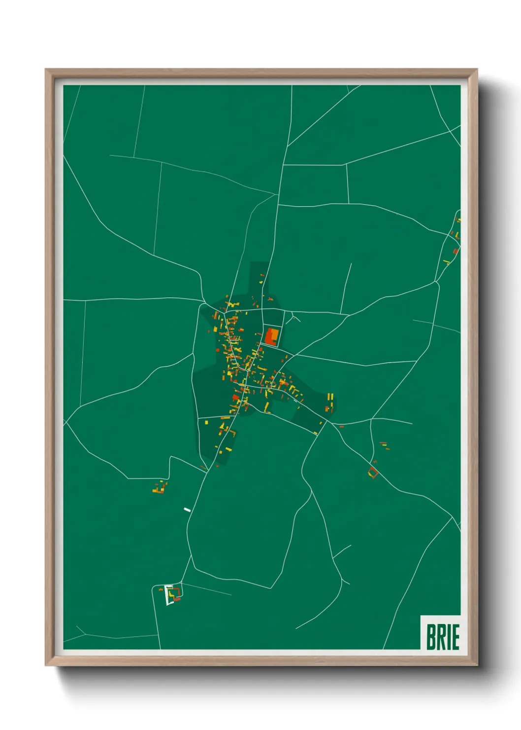 Une affiche de carte sur Brie