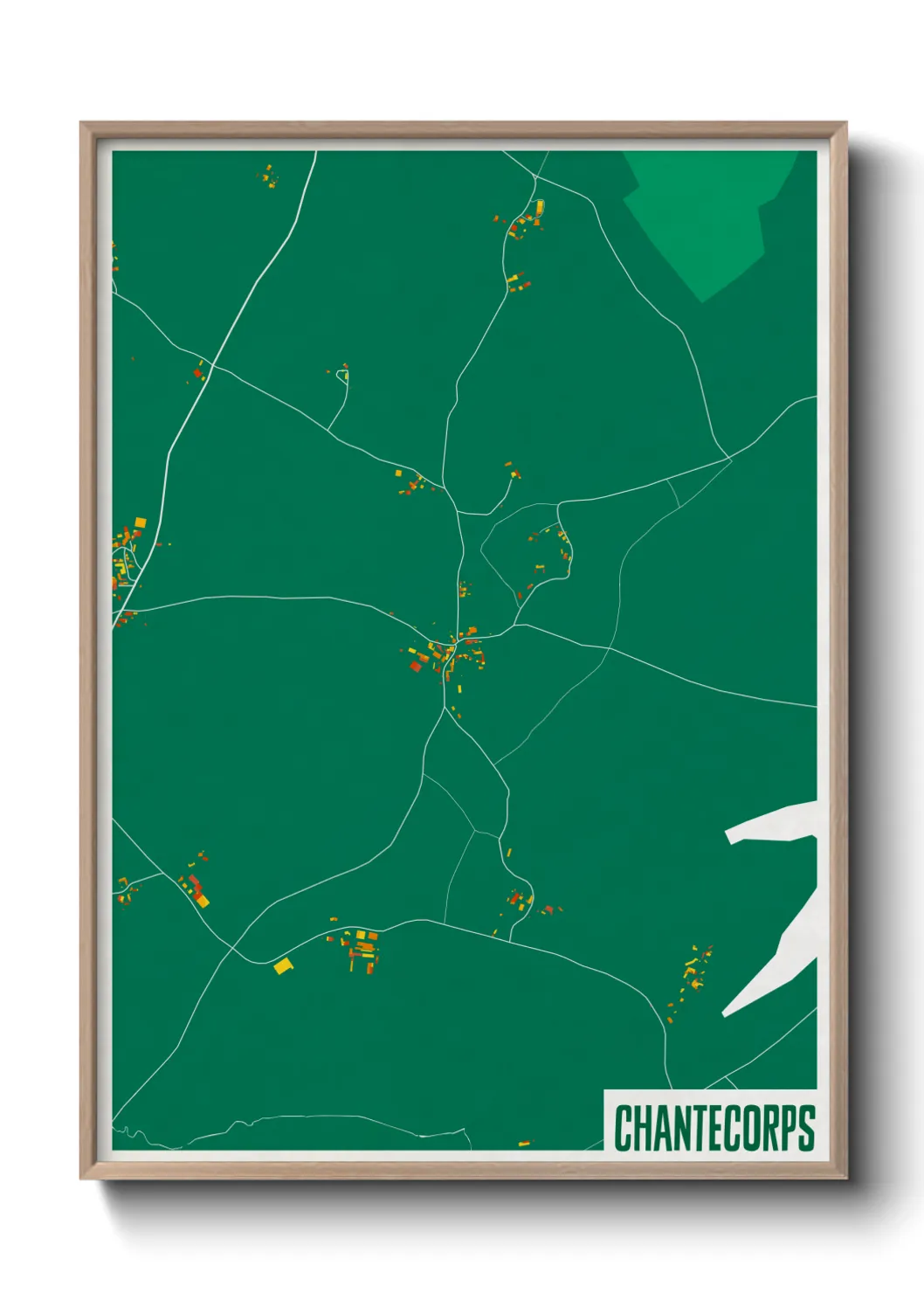 Une affiche de carte sur Chantecorps