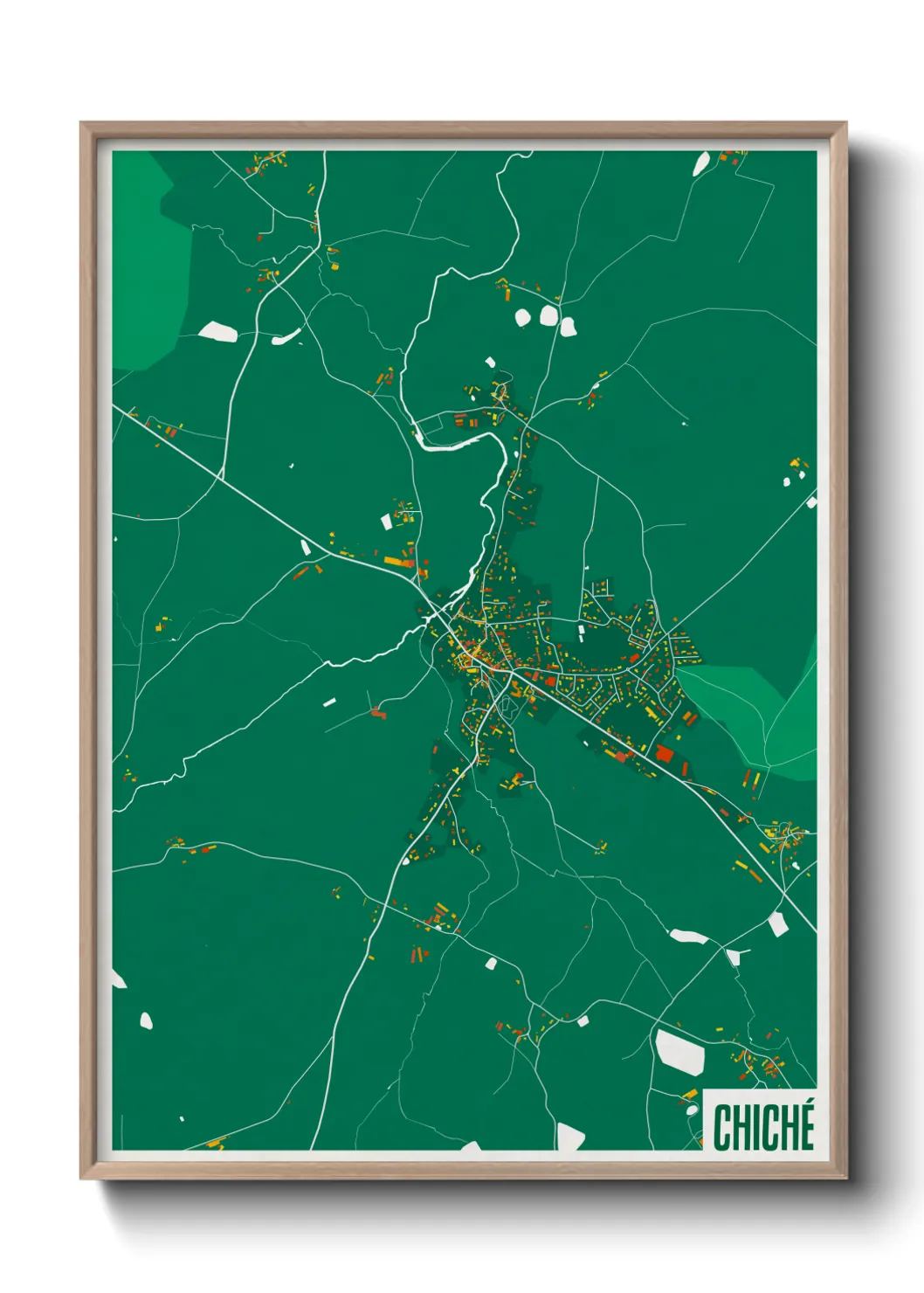 Une affiche de carte sur Chiché