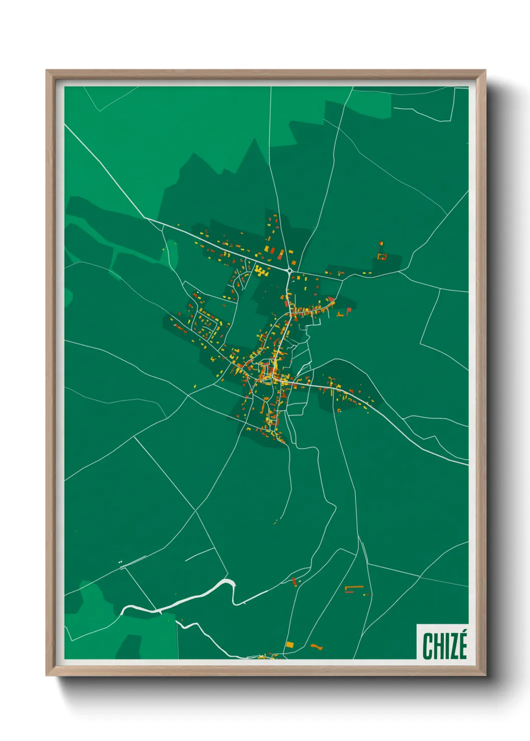 Une affiche de carte sur Chizé