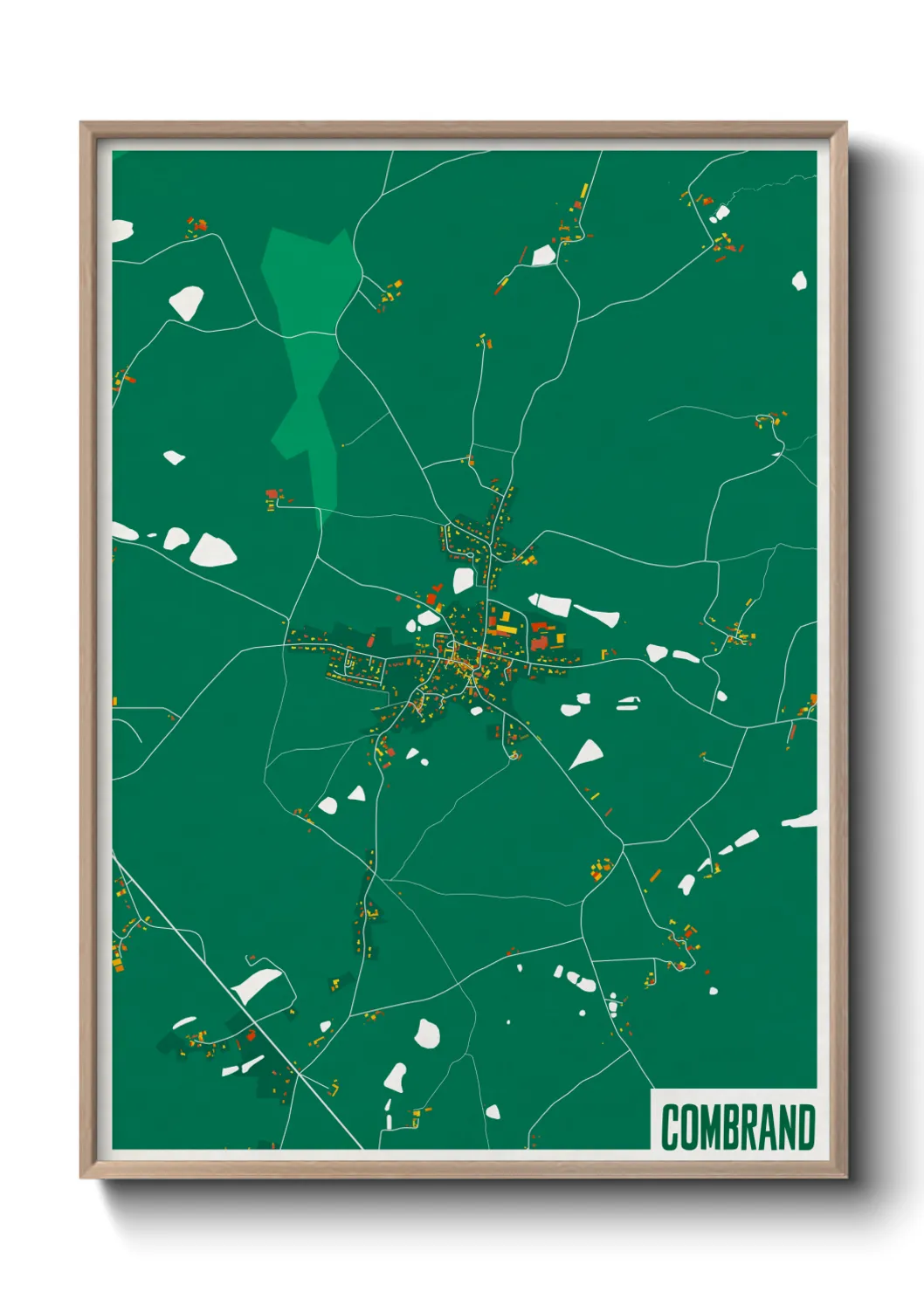 Une affiche de carte sur Combrand