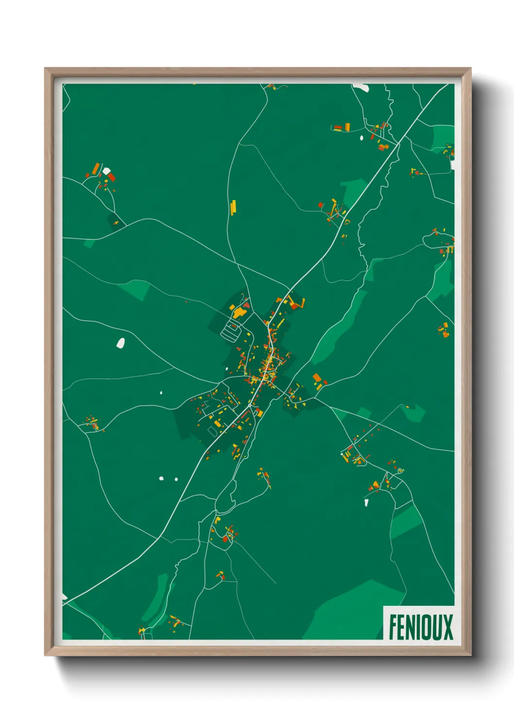 Une affiche de carte sur Fenioux