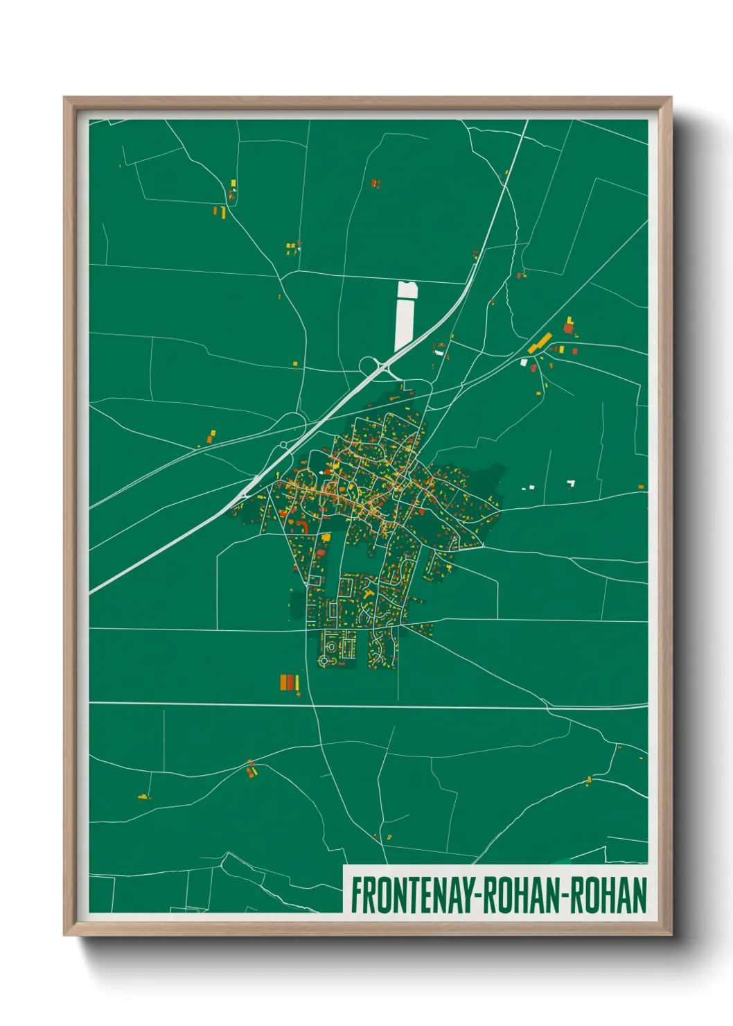 Un poster carteFrontenay-Rohan-Rohan
