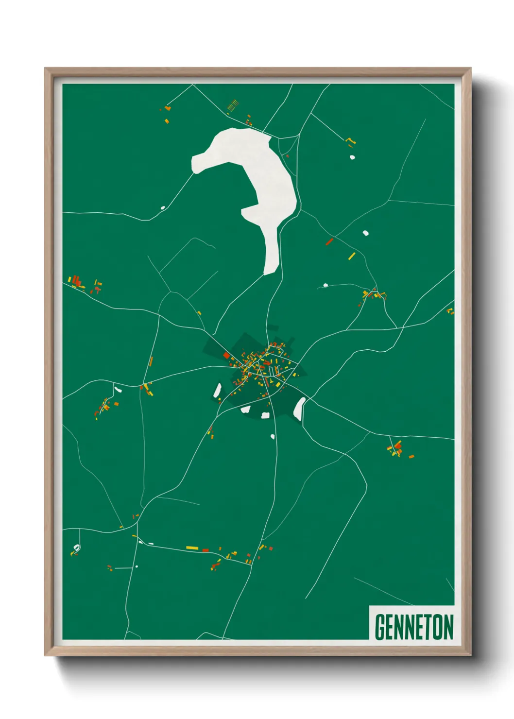 Une affiche de carte sur Genneton