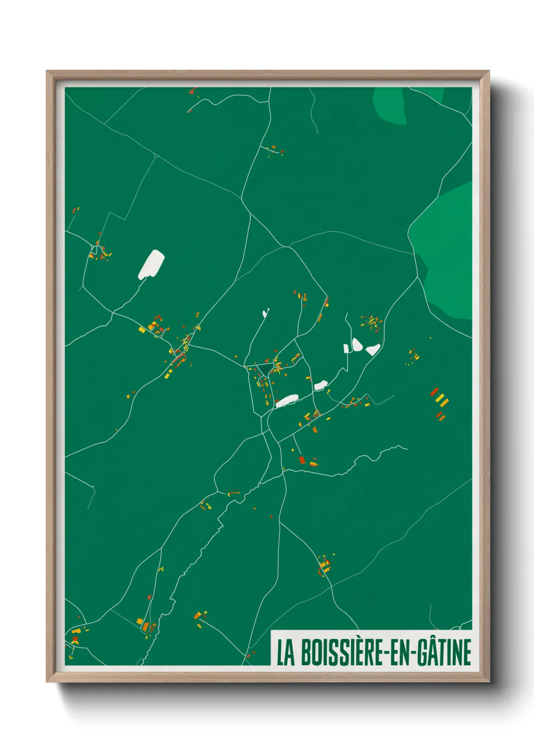 Une affiche de carte sur La Boissière-en-Gâtine