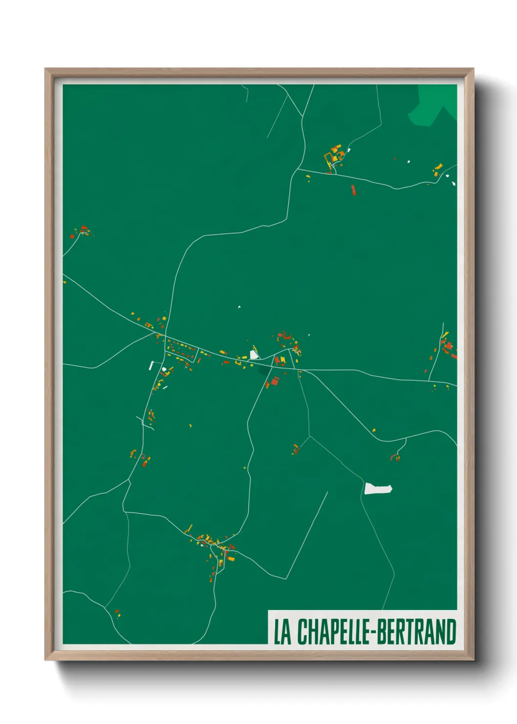 Une affiche de carte sur La Chapelle-Bertrand