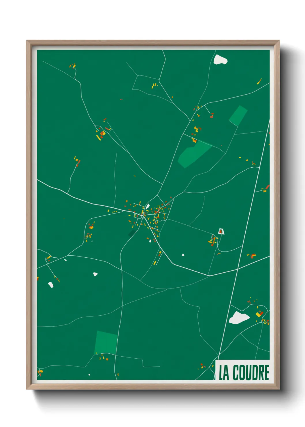 Une affiche de carte sur La Coudre