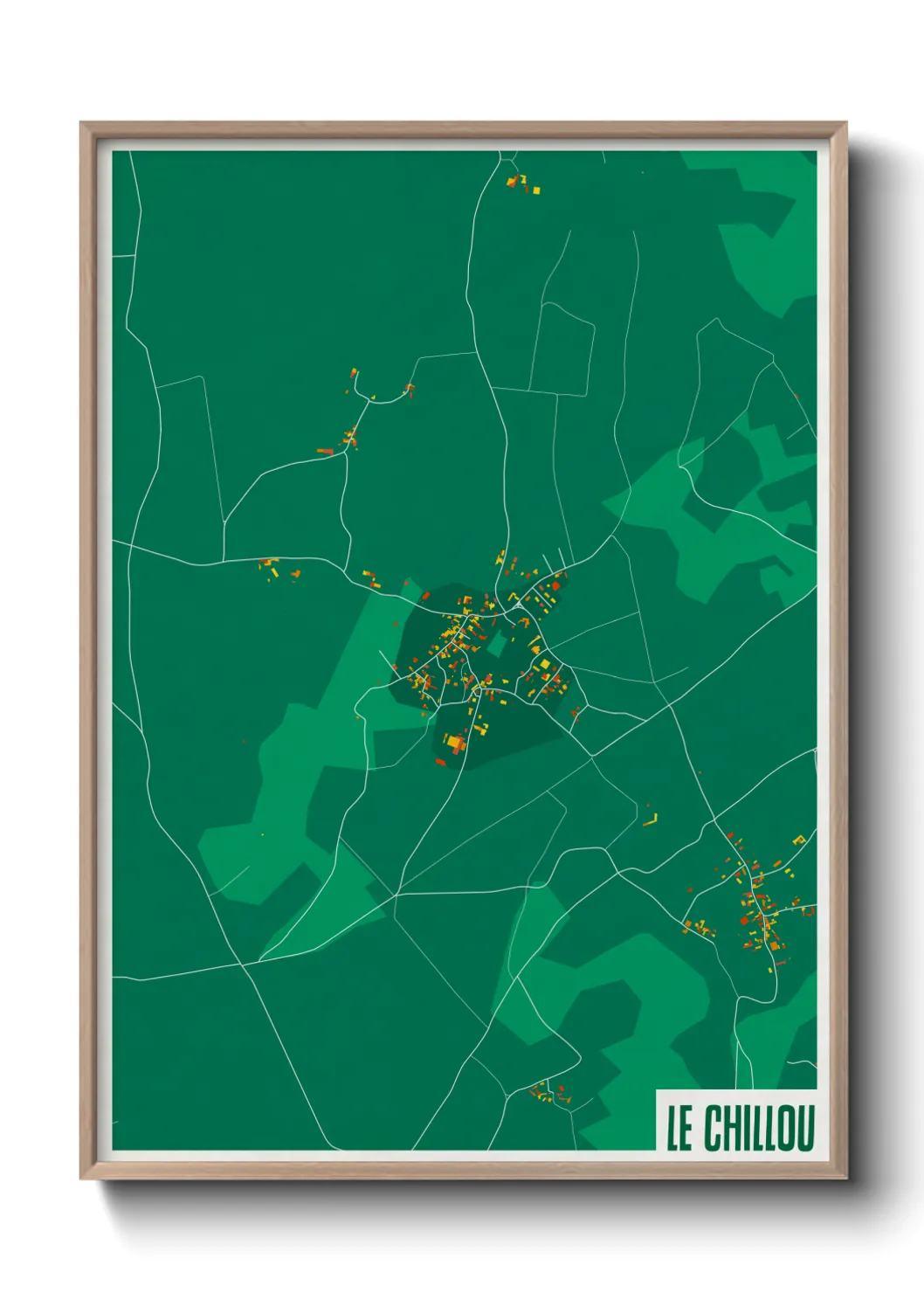 Une affiche de carte sur Le Chillou