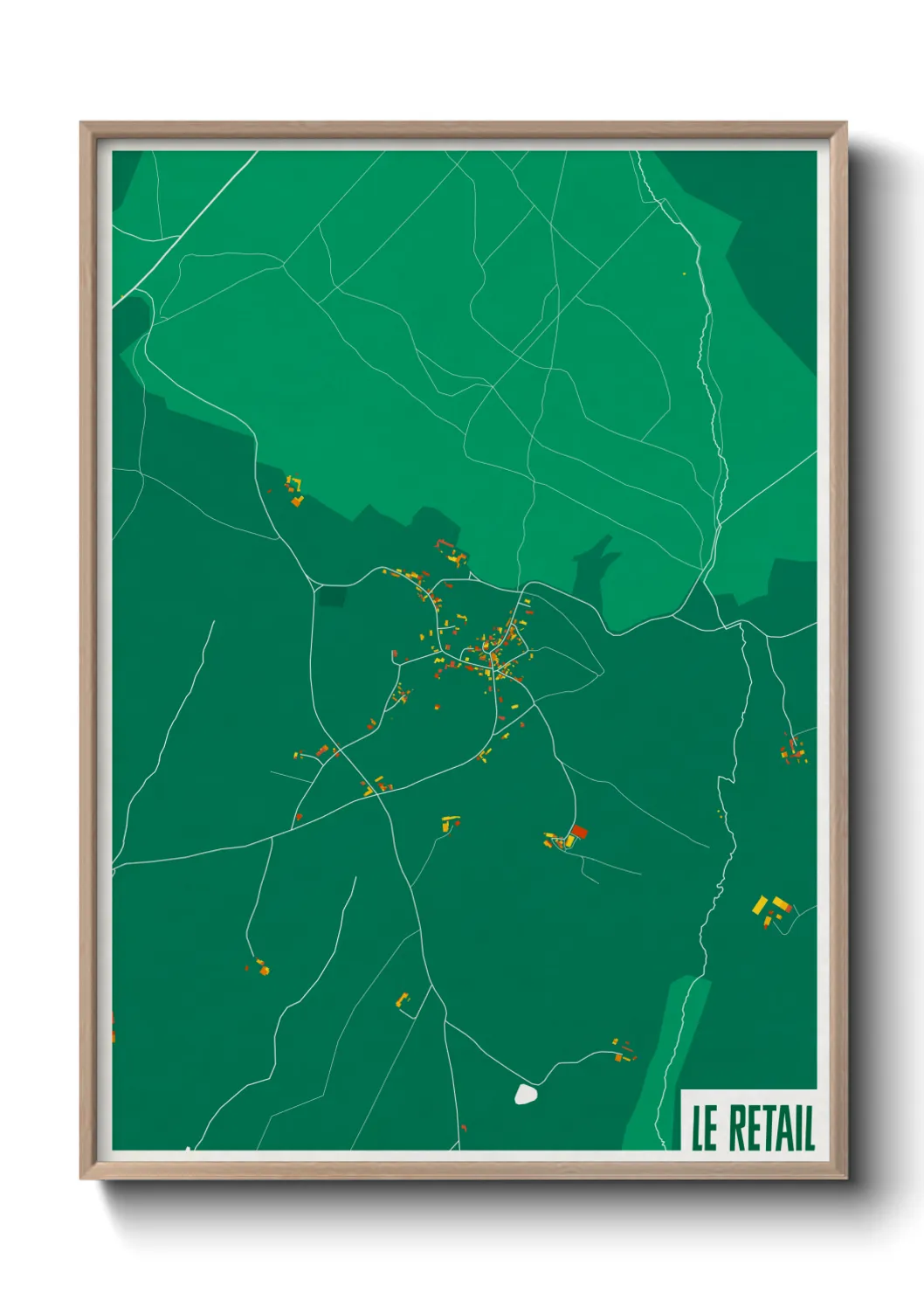 Une affiche de carte sur Le Retail