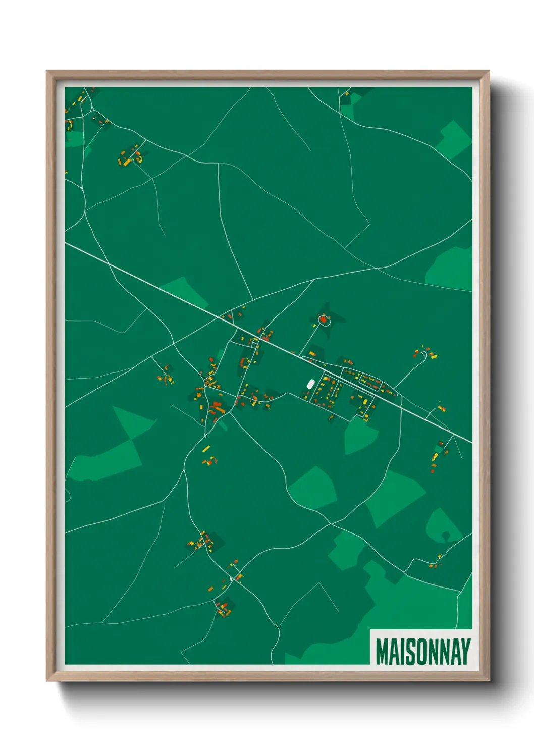 Une affiche de carte sur Maisonnay