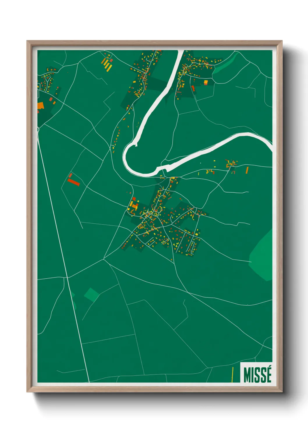 Une affiche de carte sur Missé