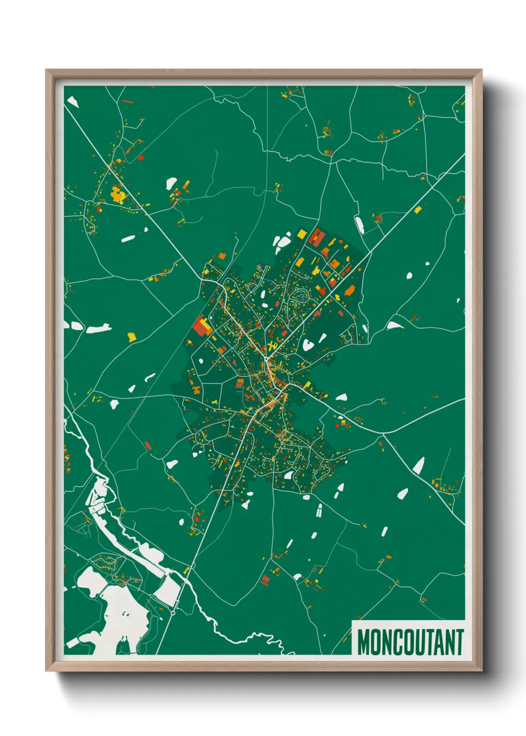 Une affiche de carte sur Moncoutant