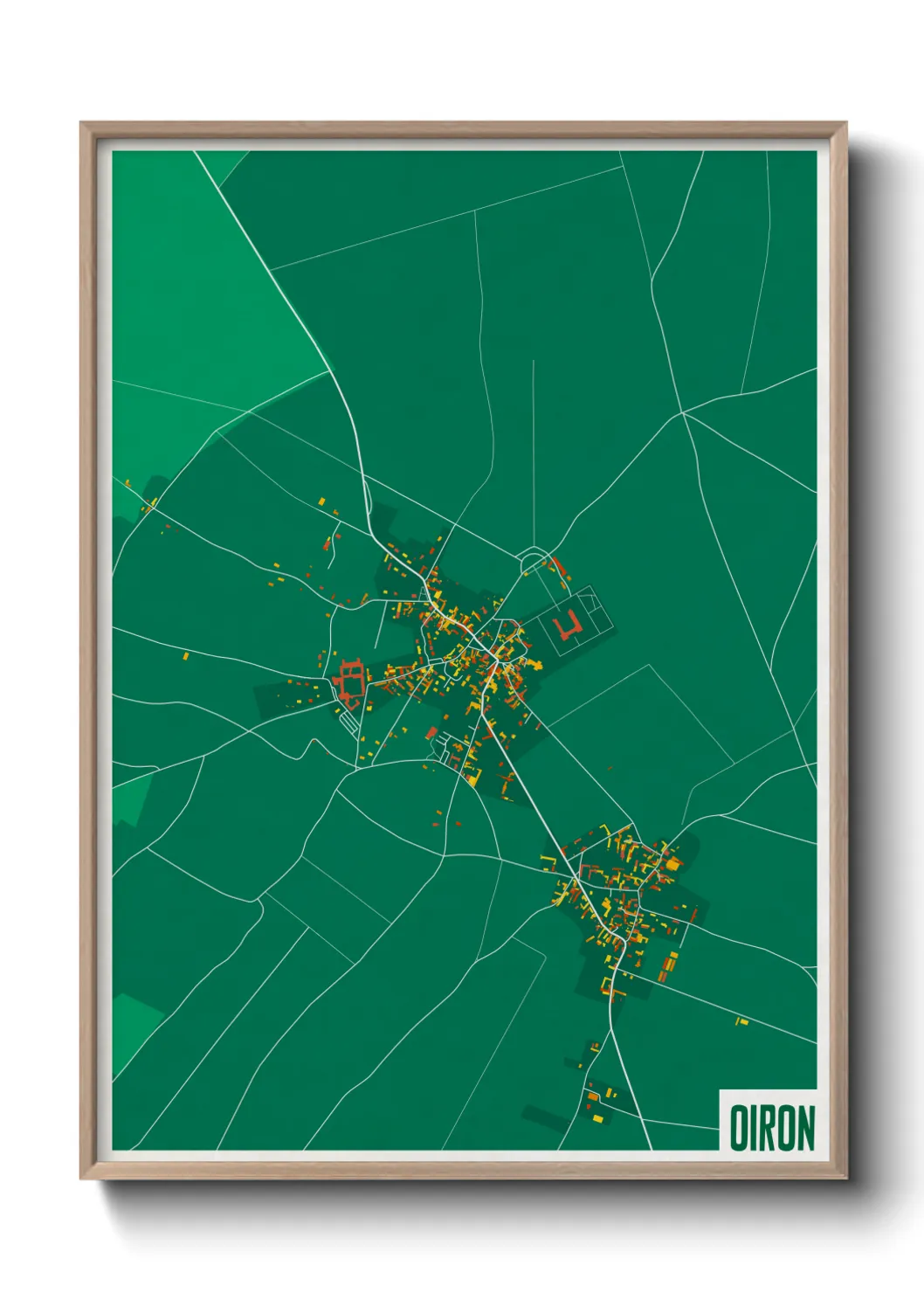 Une affiche de carte sur Oiron