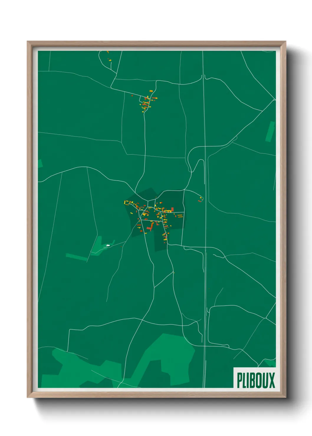 Une affiche de carte sur Pliboux