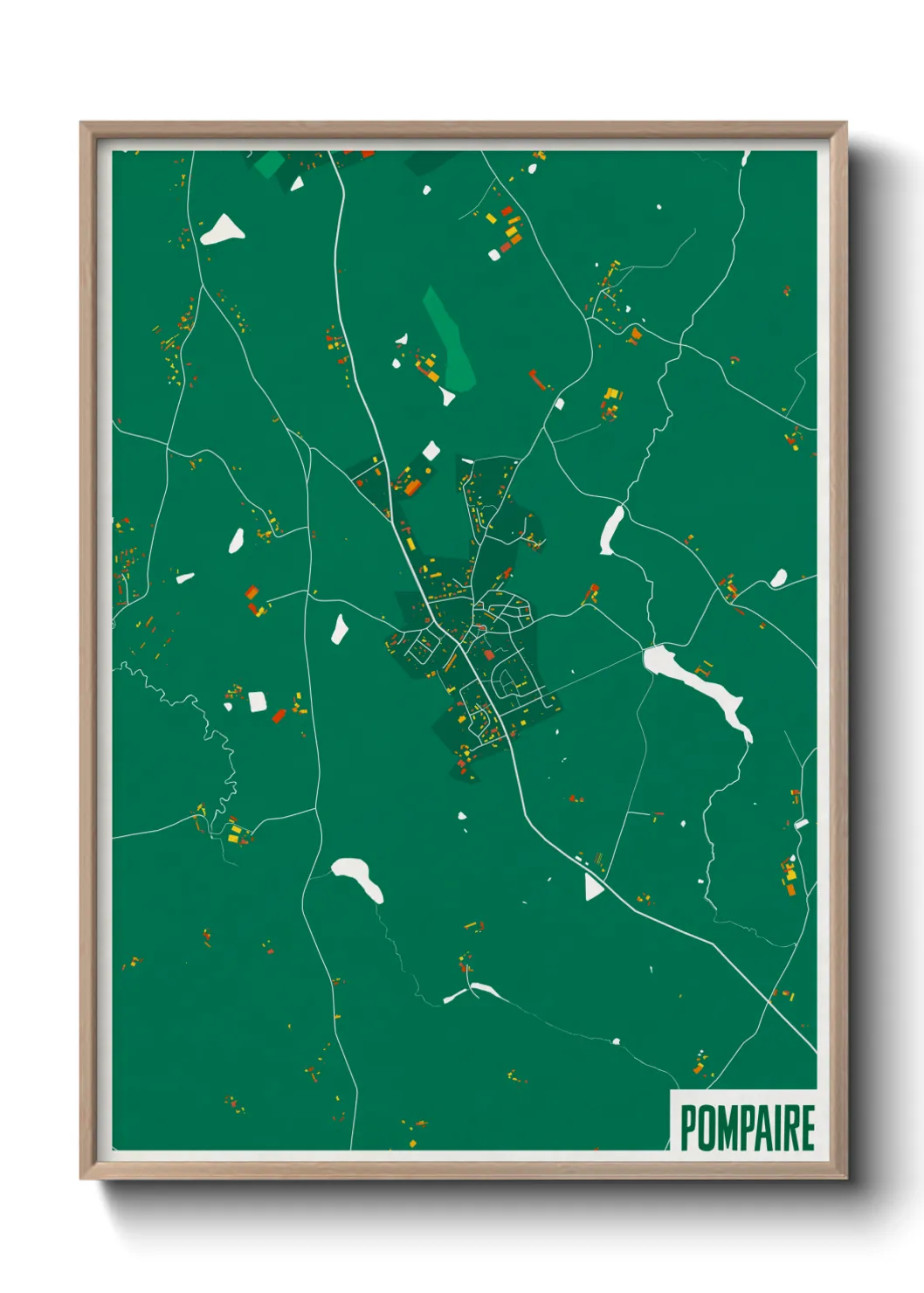 Une affiche de carte sur Pompaire