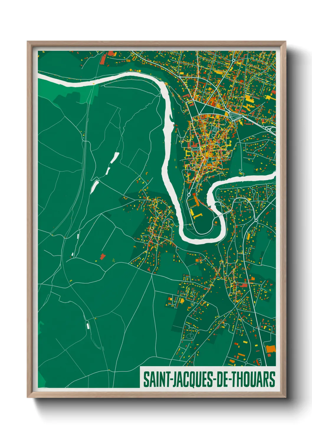 Une affiche de carte sur Saint-Jacques-de-Thouars