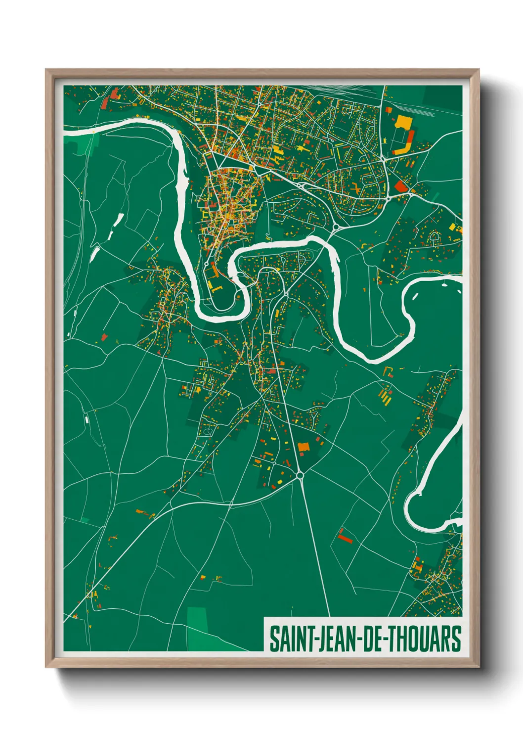 Une affiche de carte sur Saint-Jean-de-Thouars