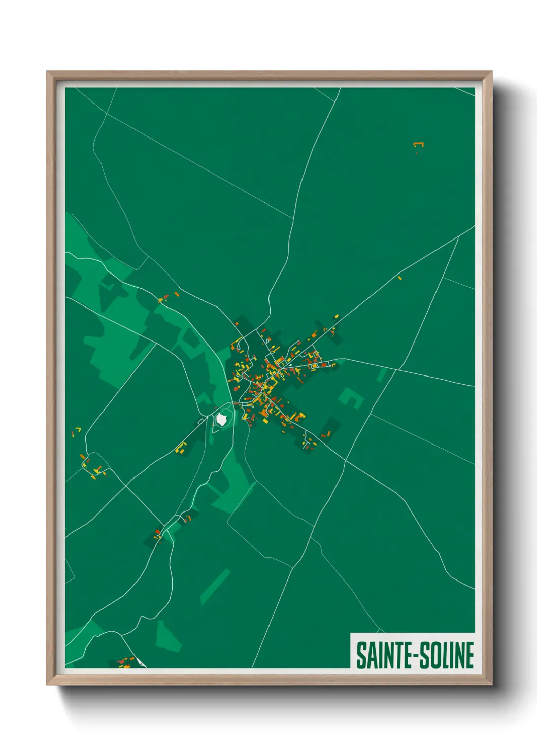 Une affiche de carte sur Sainte-Soline