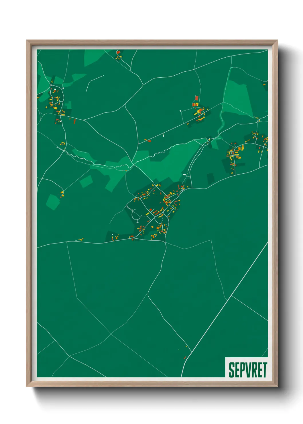 Une affiche de carte sur Sepvret