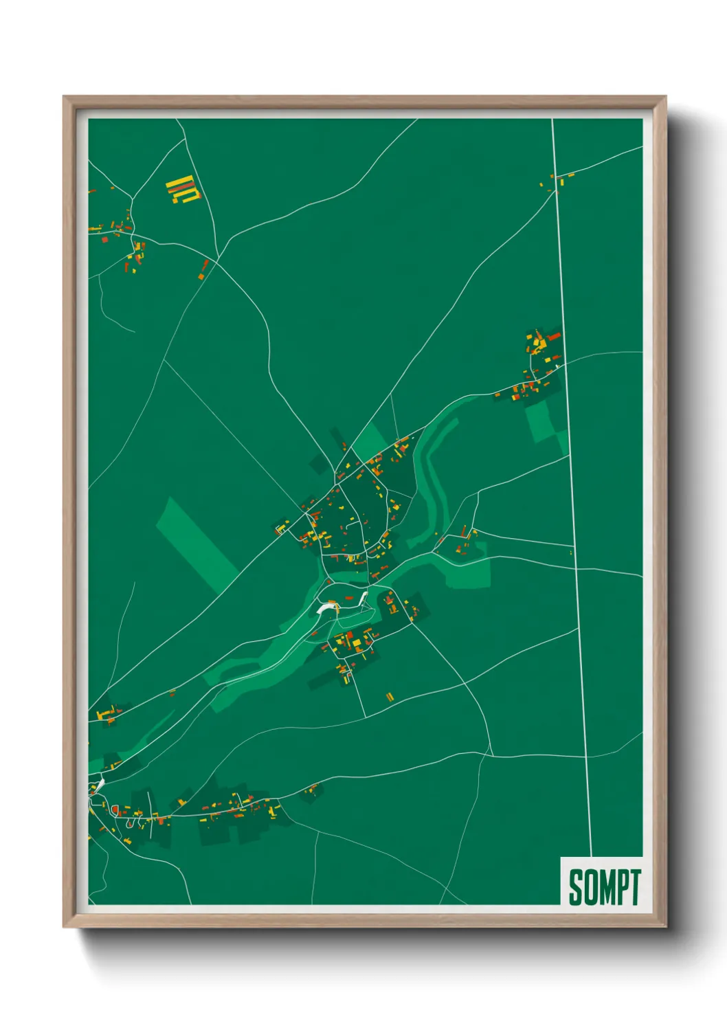Une affiche de carte sur Sompt