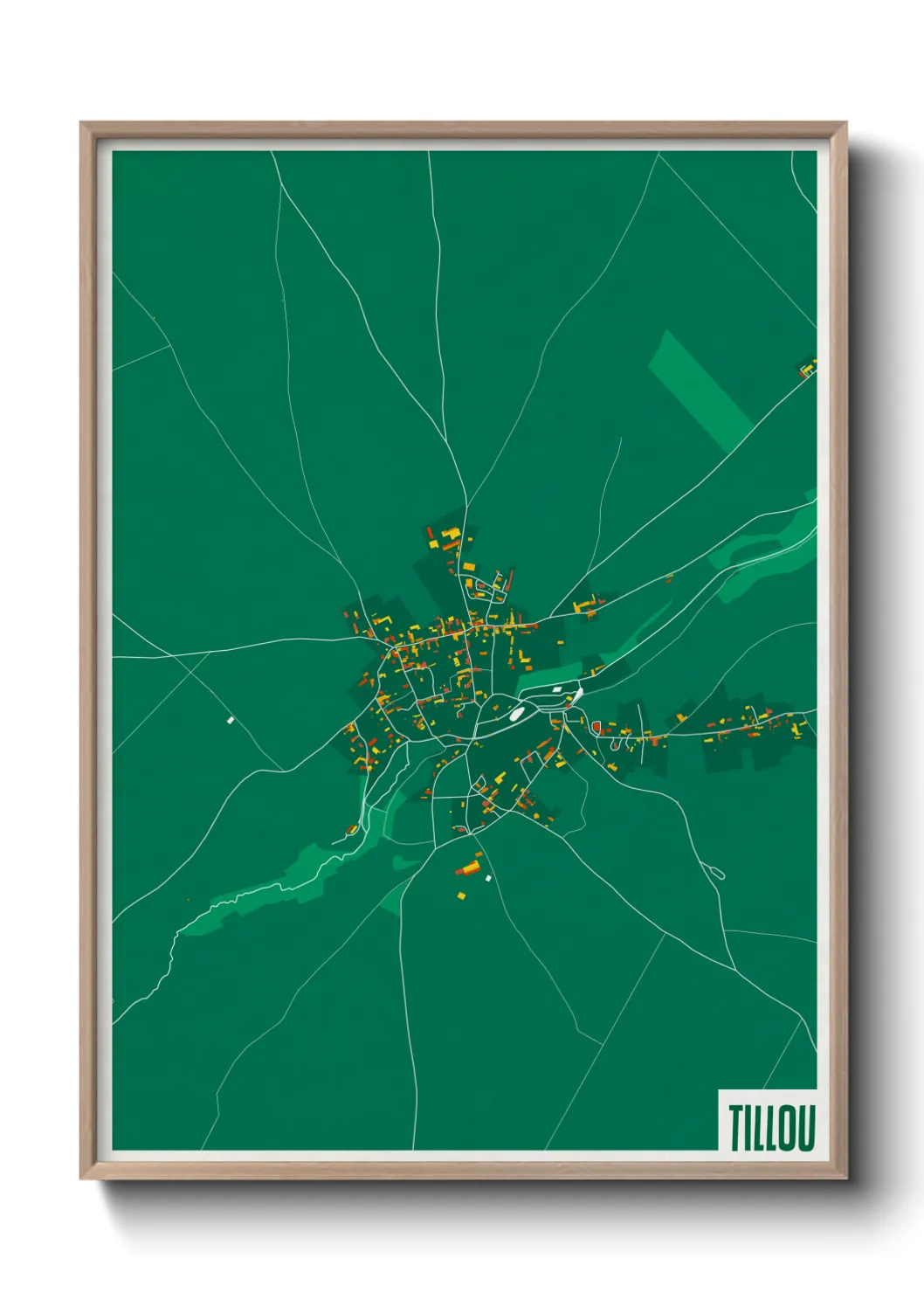 Une affiche de carte sur Tillou
