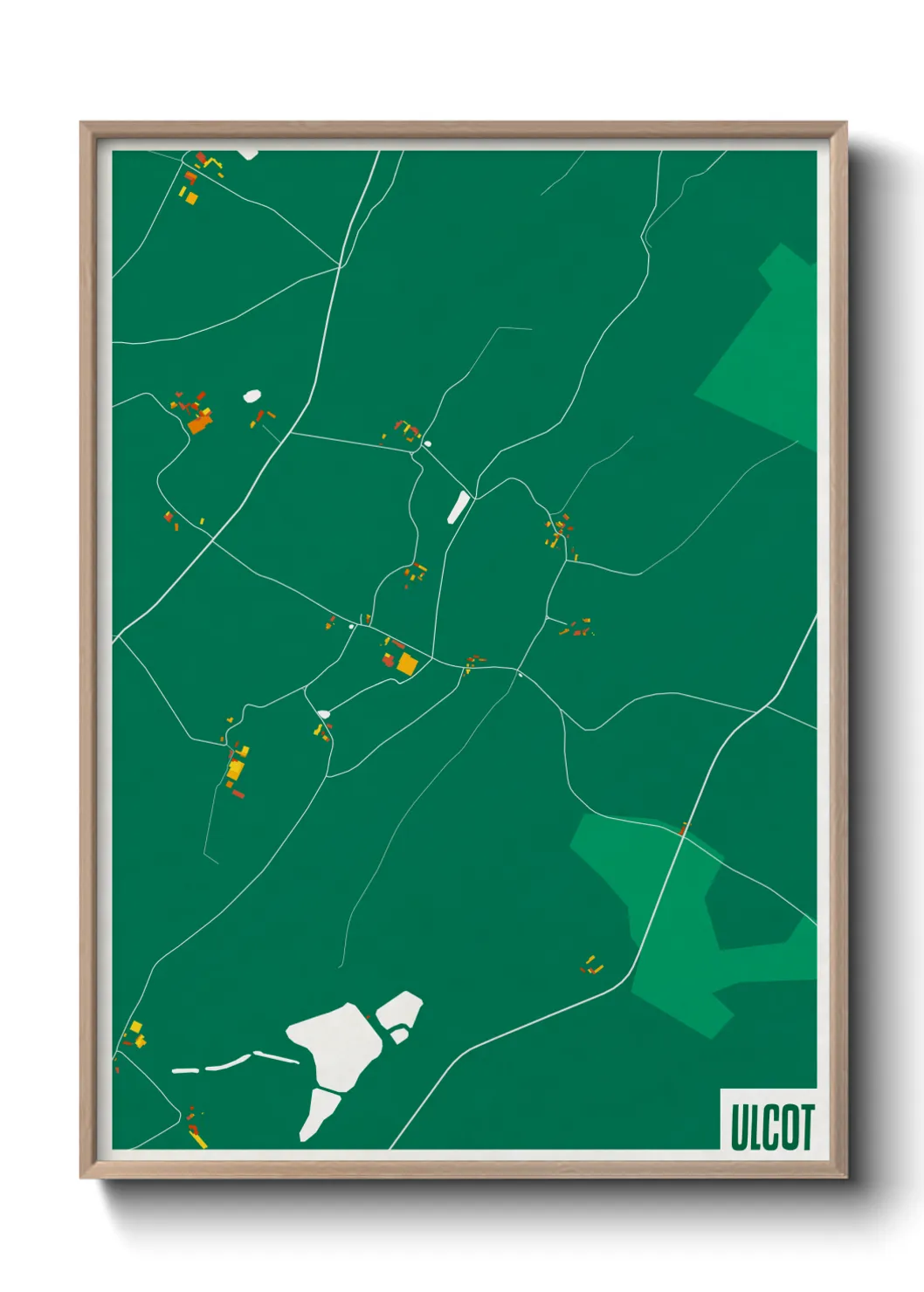 Une affiche de carte sur Ulcot