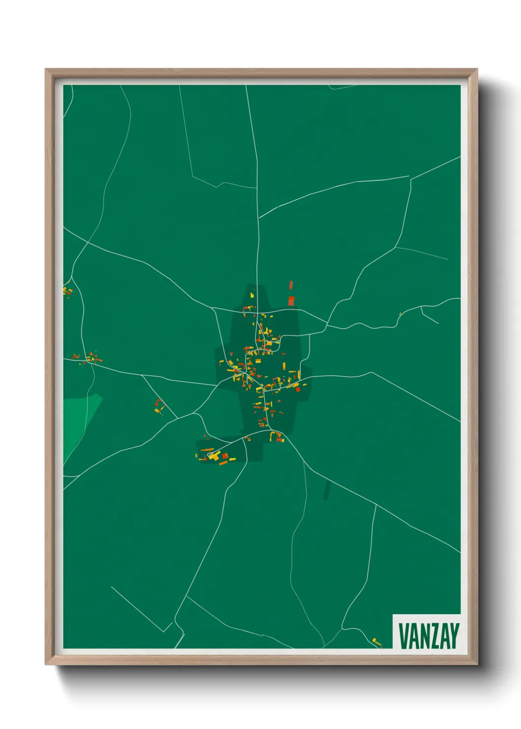 Une affiche de carte sur Vanzay