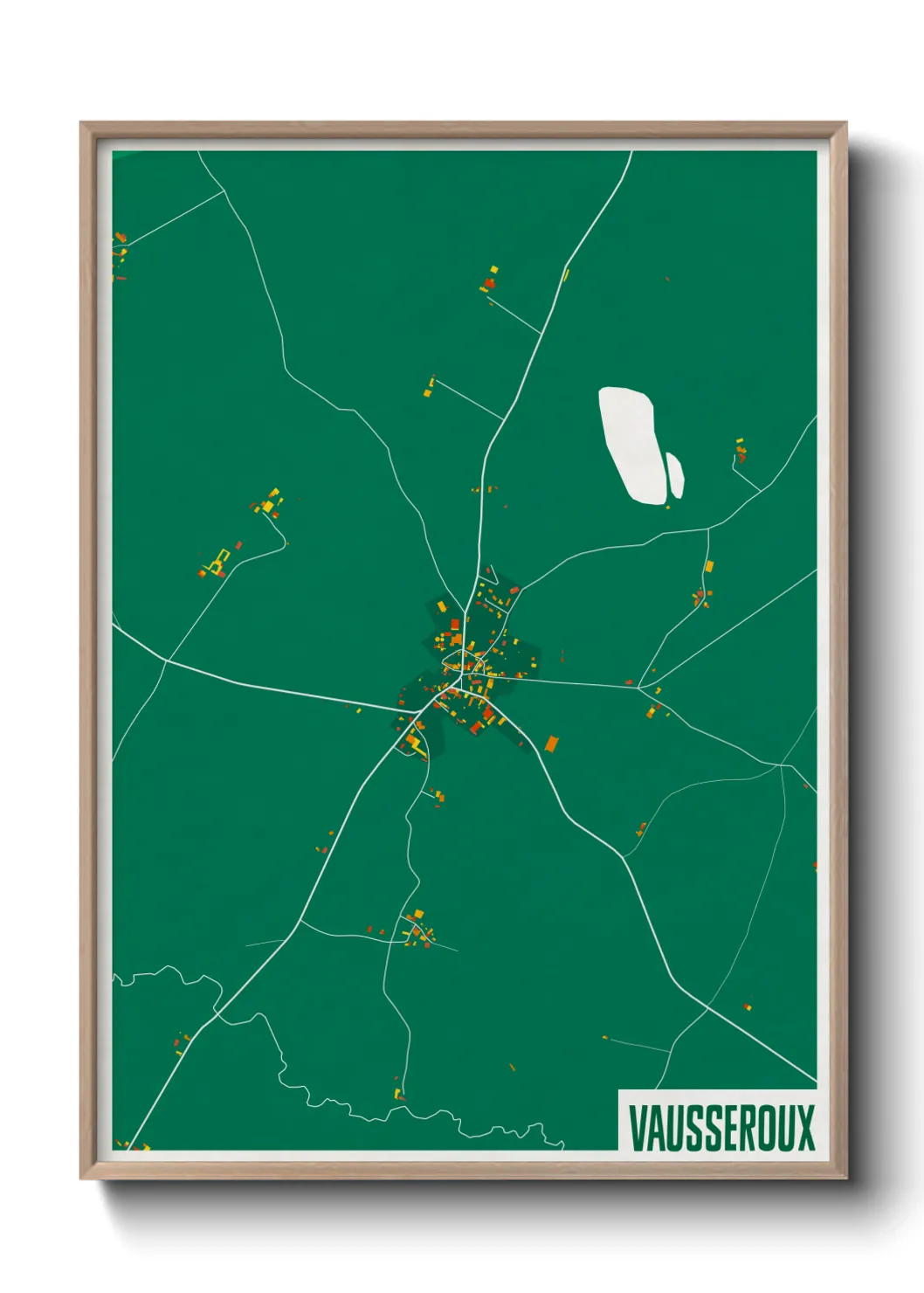 Une affiche de carte sur Vausseroux