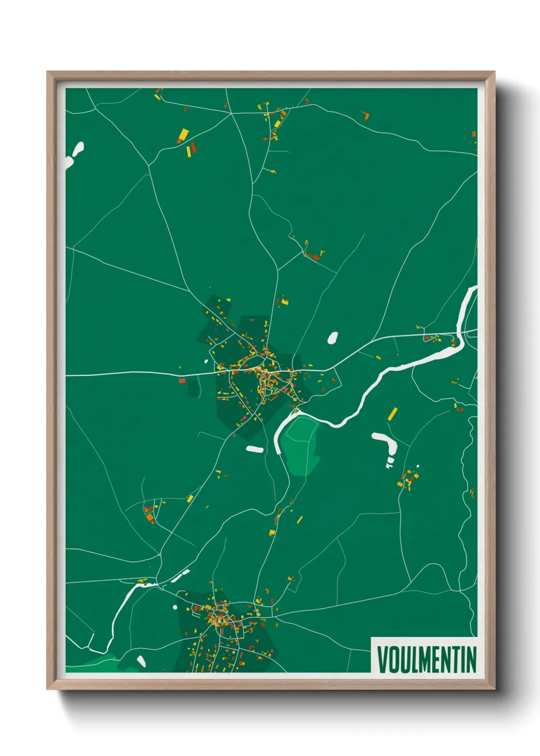 Une affiche de carte sur Voulmentin