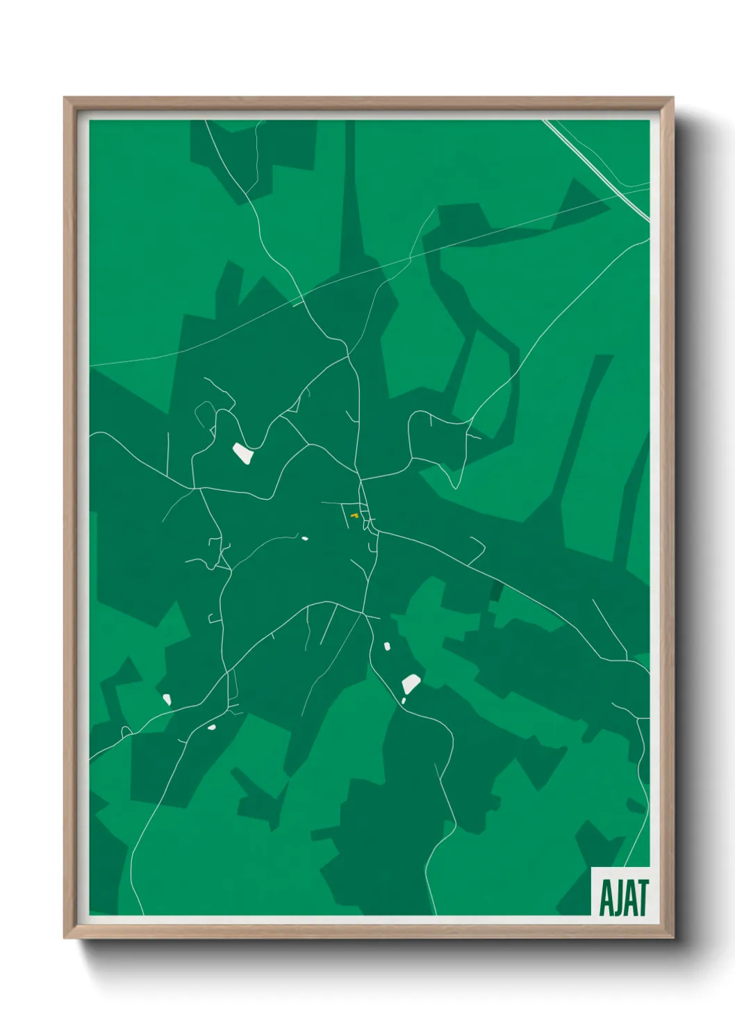Une affiche de carte sur Ajat