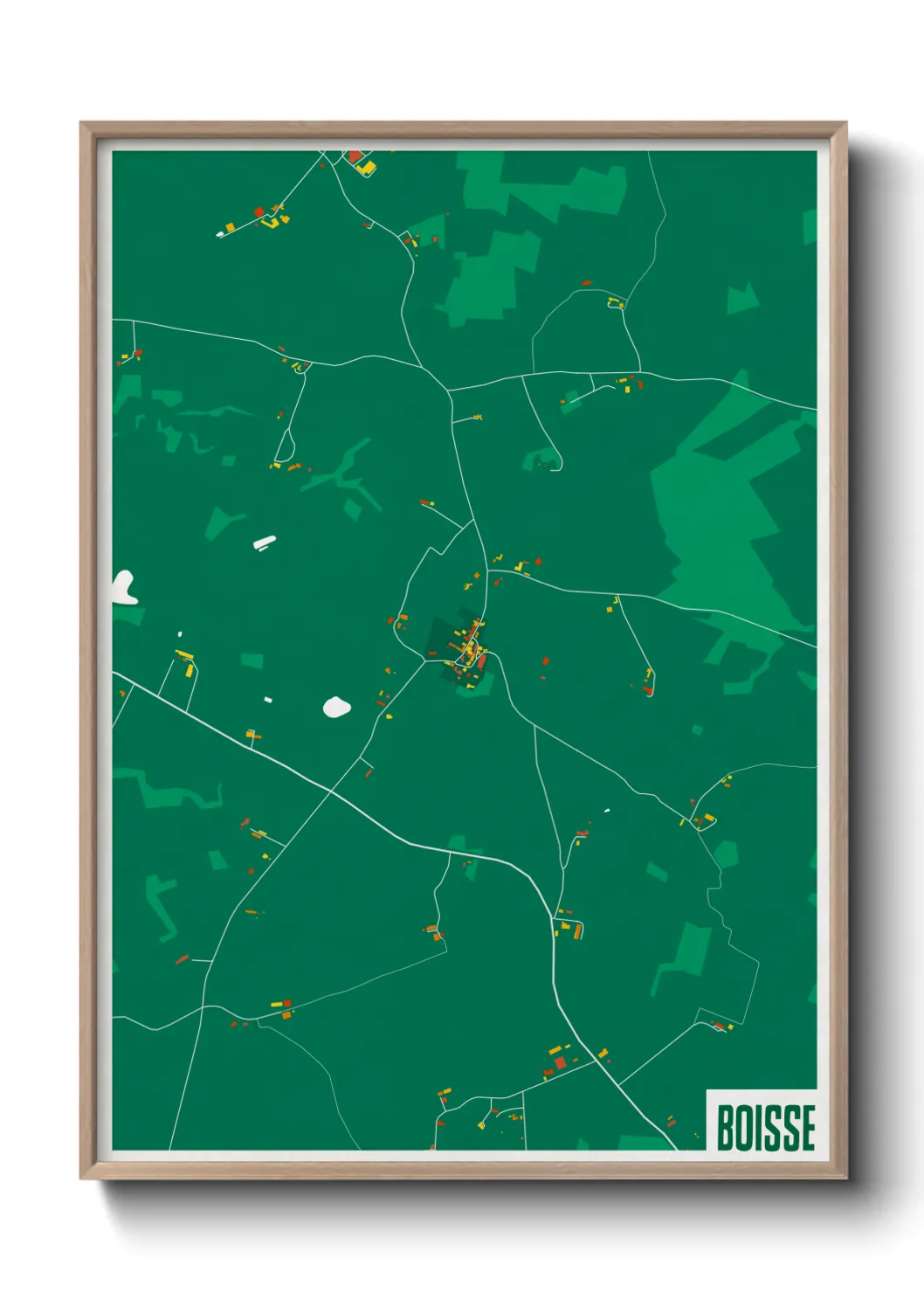 Une affiche de carte sur Boisse