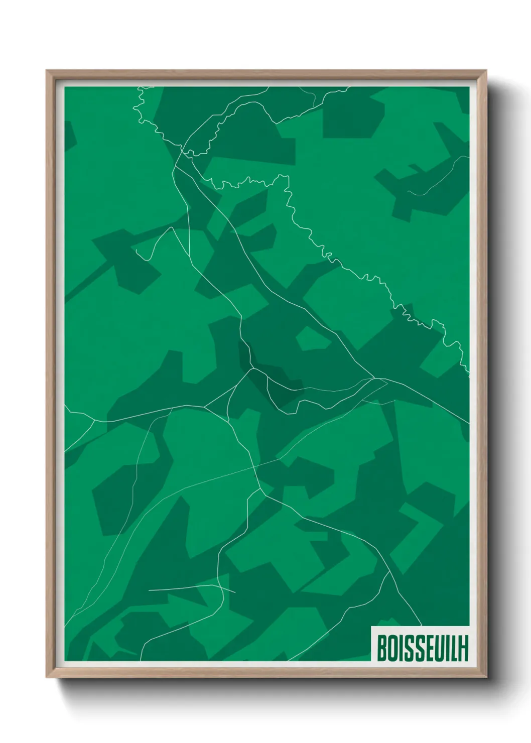 Une affiche de carte sur Boisseuilh