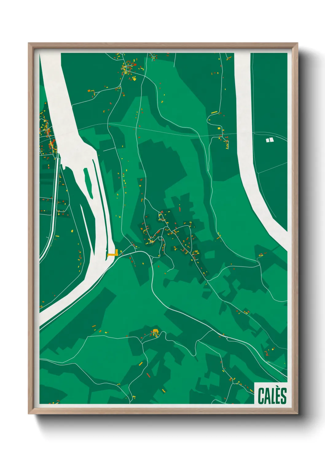 Une affiche de carte sur Calès