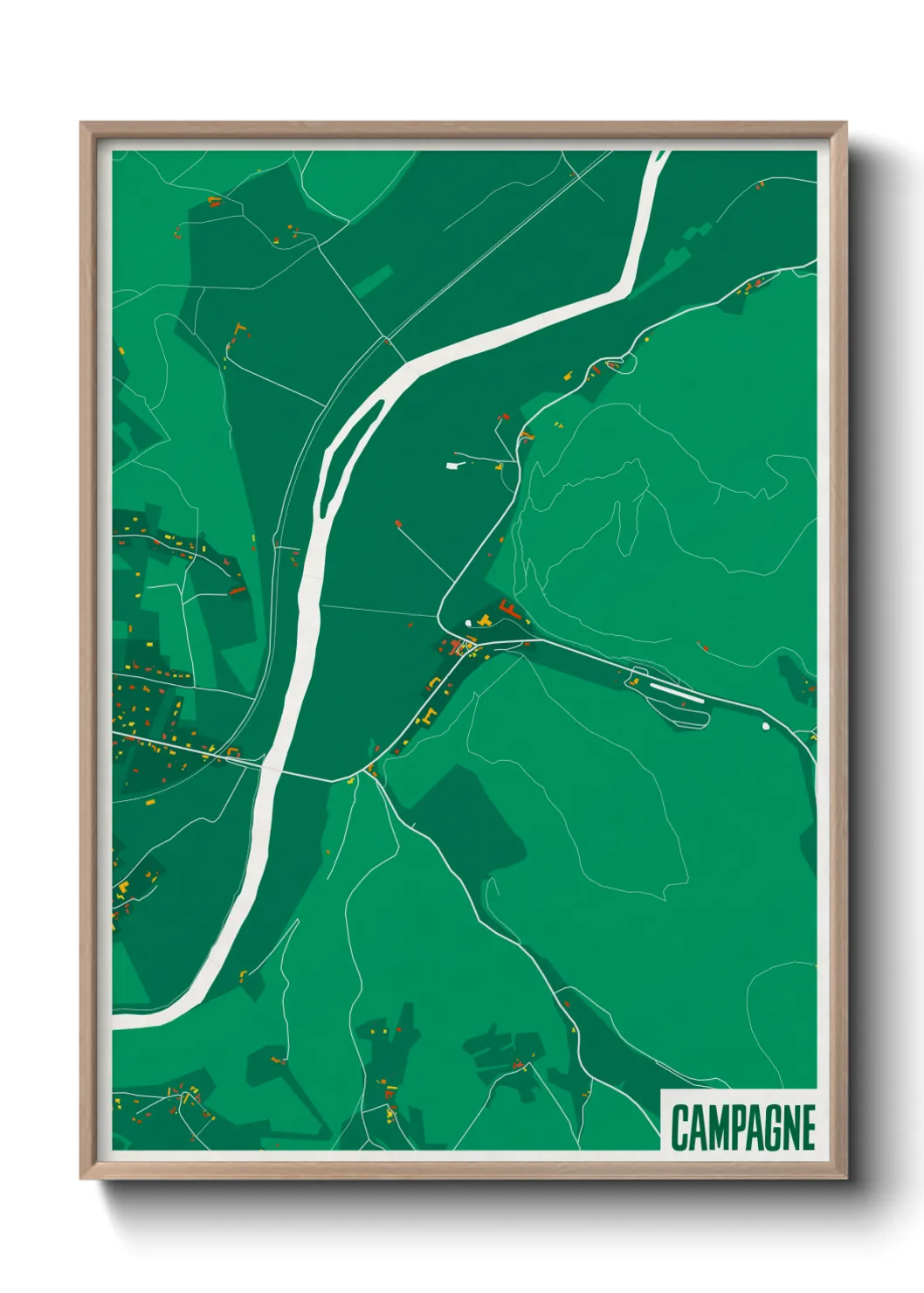 Une affiche de carte sur Campagne