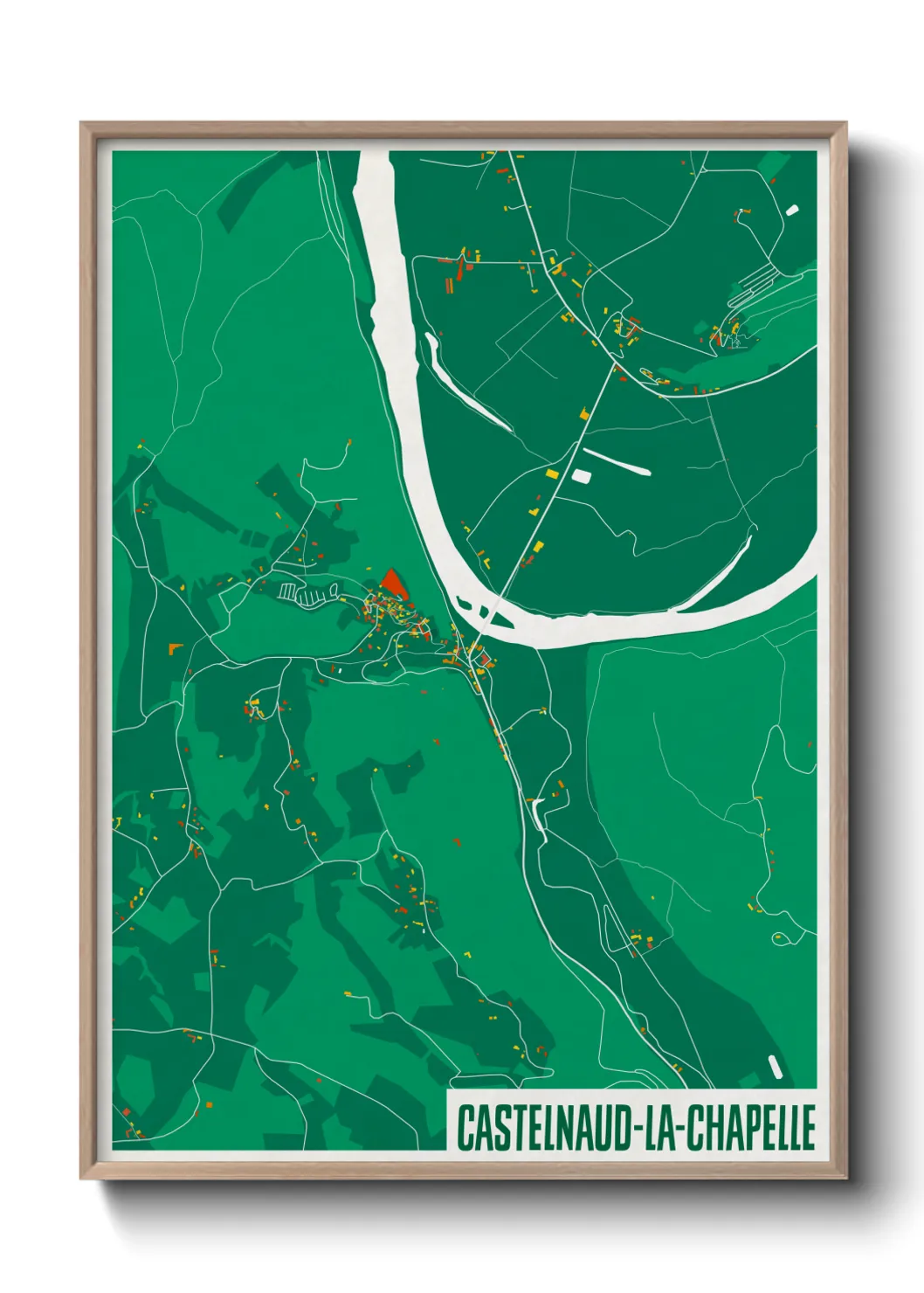 Un poster carteCastelnaud-la-Chapelle