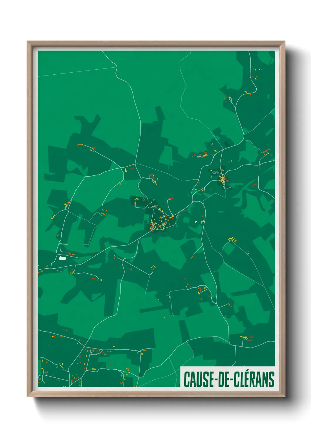 Une affiche de carte sur Cause-de-Clérans