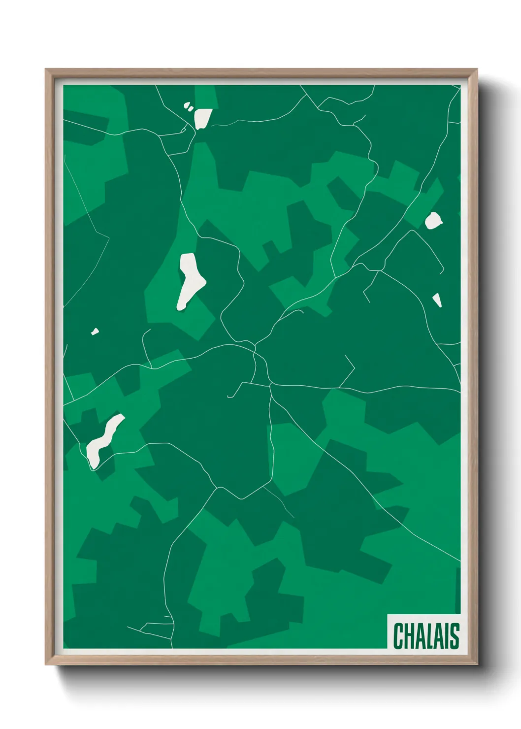 Une affiche de carte sur Chalais