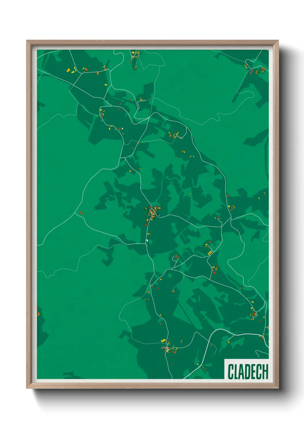 Une affiche de carte sur Cladech