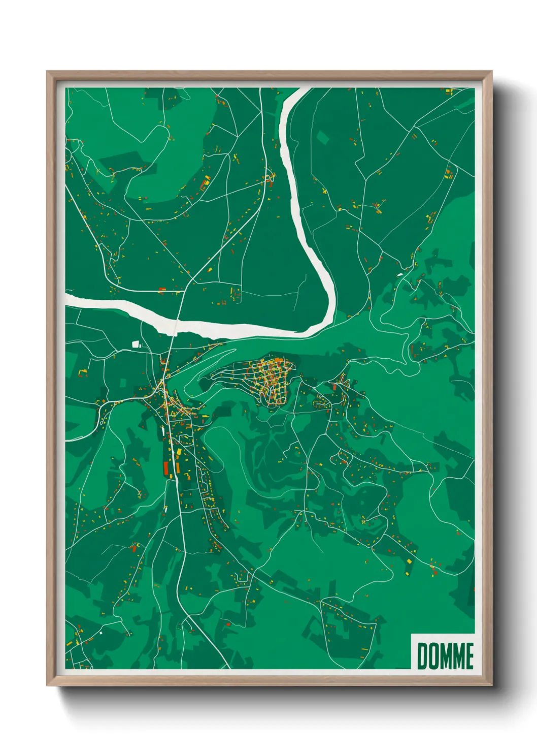 Une affiche de carte sur Domme