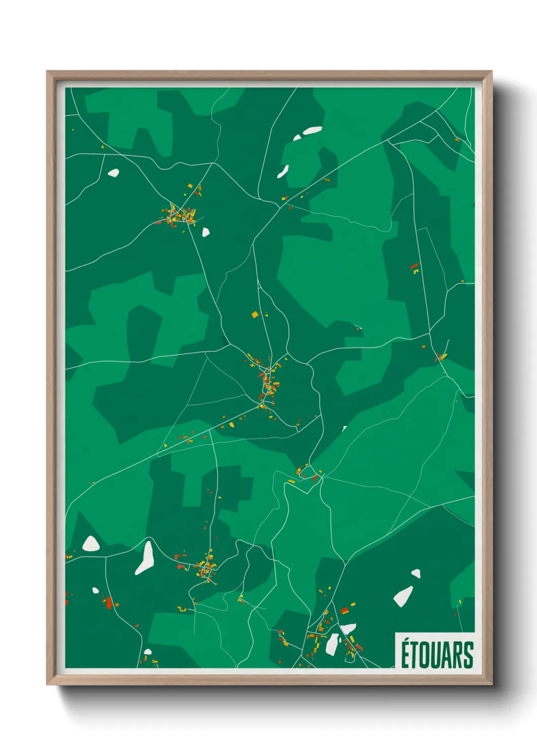 Une affiche de carte sur Étouars