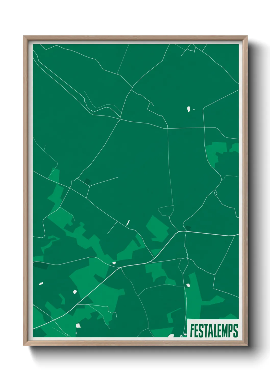 Une affiche de carte sur Festalemps